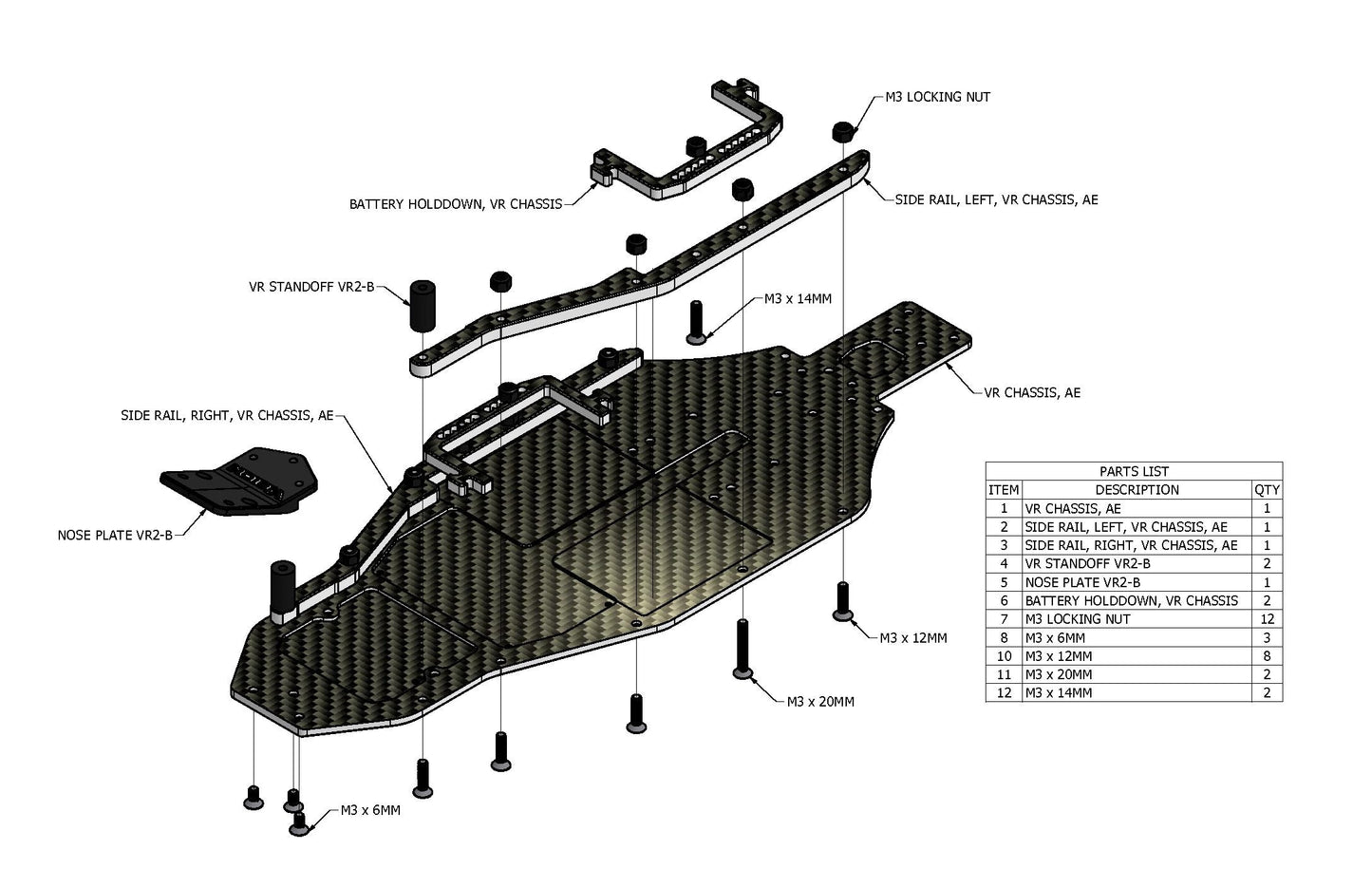 Team Associated B6.4D Carbon Fiber Chassis