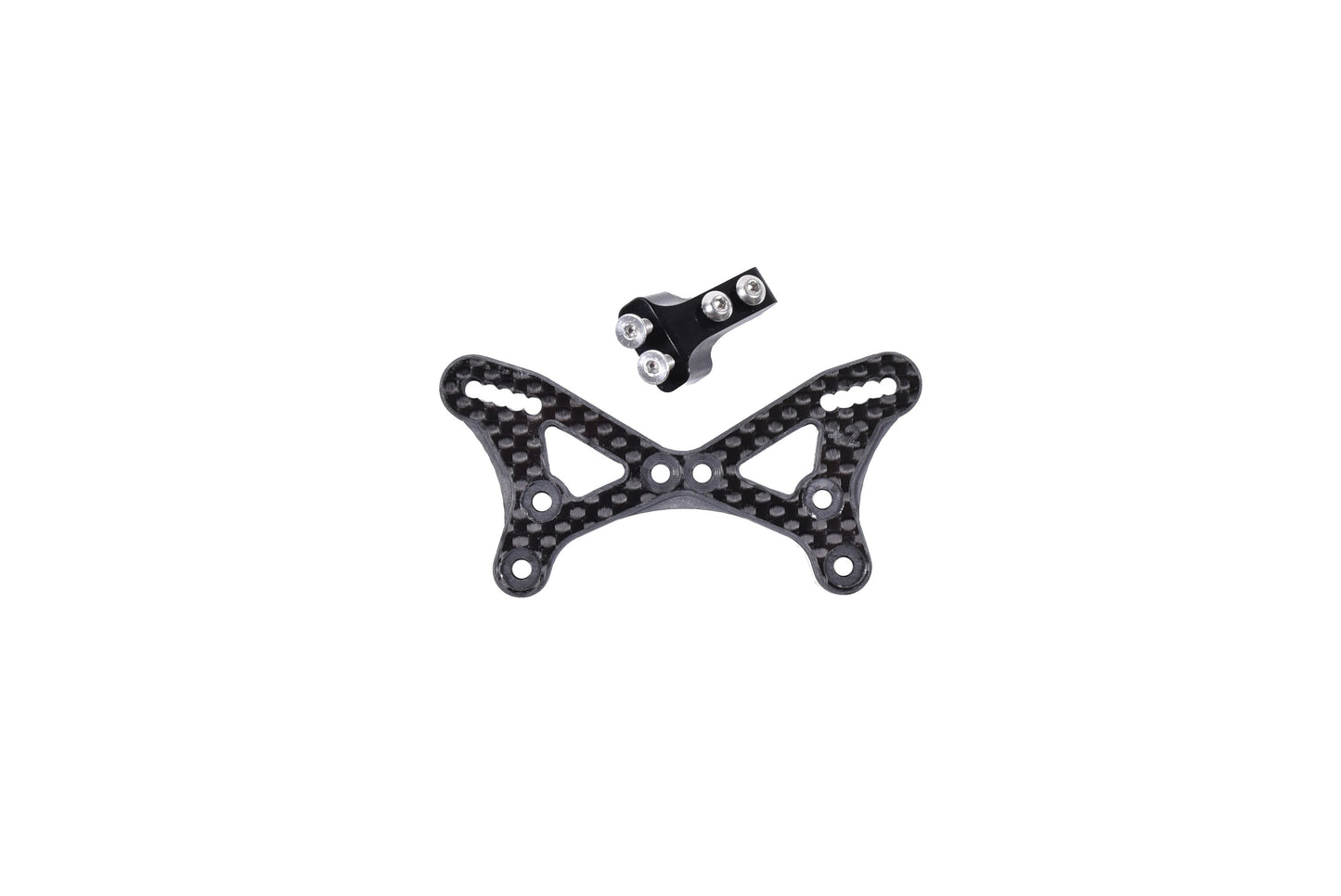 TLR 22 5.0 Carbon Fiber +2mm Front Shock Tower W/ Upper Aluminum Wing Mount