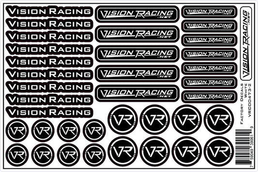 Vision Racing Factory Decal Sheet White