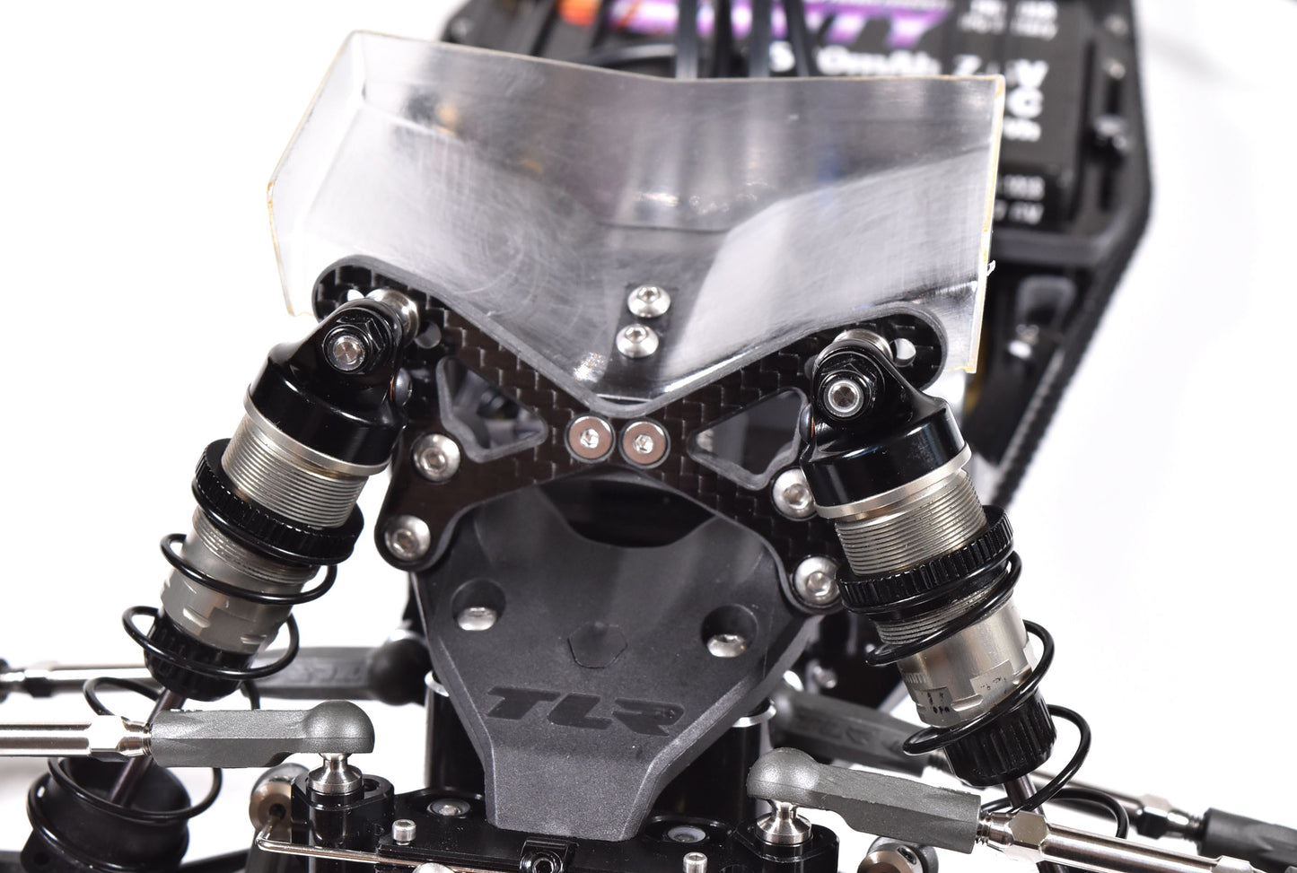 TLR 22 5.0 Carbon Fiber STD Front Shock Tower W/ Upper Aluminum Wing Mount